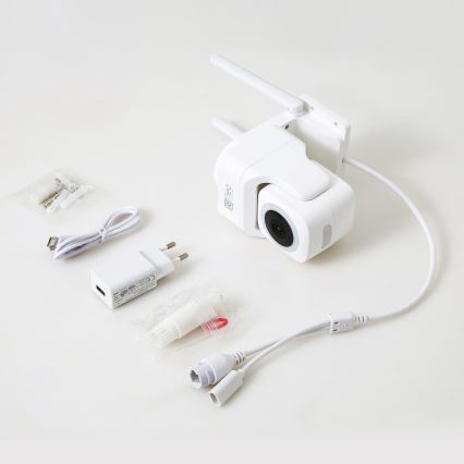 Immax NEO 07793L - Câmara exterior inteligente com sensor CUBE 4MP 5V IP65 Wi-Fi Tuya