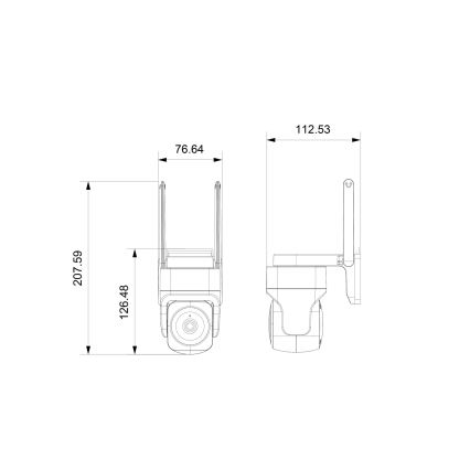 Immax NEO 07793L - Câmara exterior inteligente com sensor CUBE 4MP 5V IP65 Wi-Fi Tuya