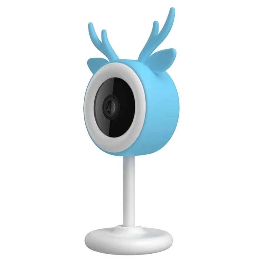 Immax NEO 07797L - Monitor de bebé inteligente recarregável 5V Wi-Fi Tuya azul