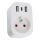 Immax NEO 07799L - Separador de tomadas inteligente 16A/230V + 2xUSB+1xUSB C Wi-Fi Tuya