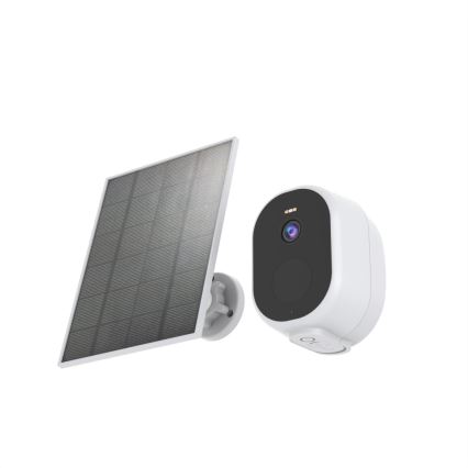 Immax NEO 07802L - Câmara solar inteligente para exterior com sensor BARREL 5000 mAh Wi-Fi Tuya IP65