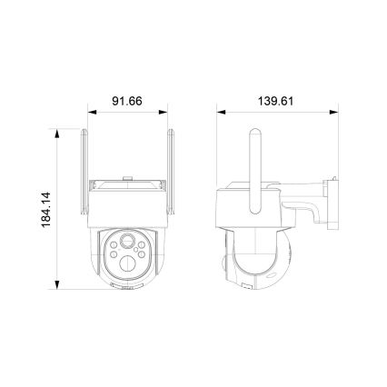 Immax NEO 07804L - Câmara solar inteligente para exterior com sensor 9000 mAh Wi-Fi Tuya IP65