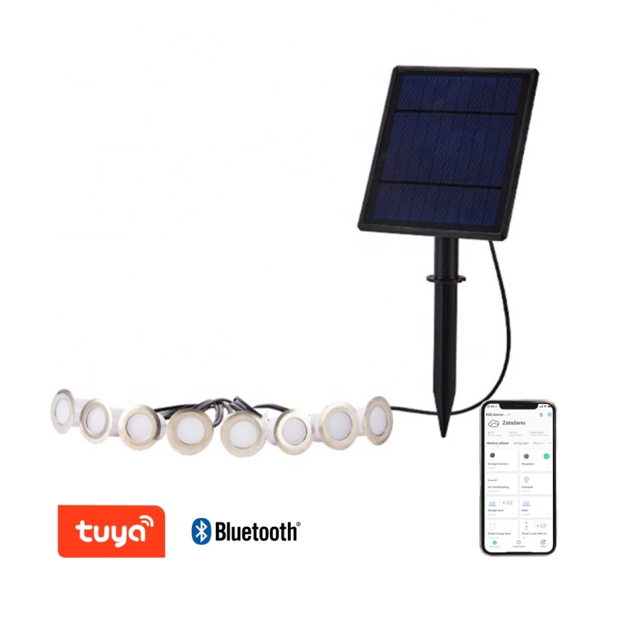 Immax NEO 07905L - Luminária solar LED RGB regulável ESTRELAS 8xLED/0,25W/5V IP65 Tuya 2200 mAh