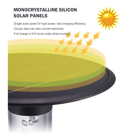 Immax NEO 07908L - Candeeiro solar LED RGB+CW/W com regulação LED/2W/5V IP54 Tuya