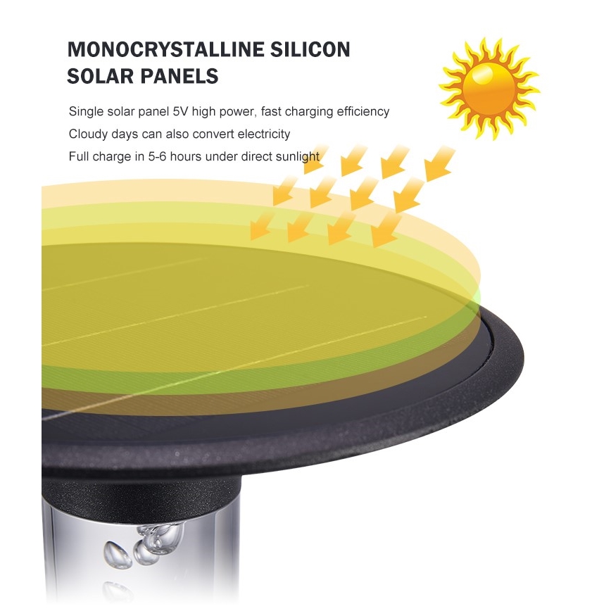 Immax NEO 07908L - Candeeiro solar LED RGB+CW/W com regulação LED/2W/5V IP54 Tuya
