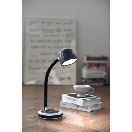 Immax NEO 08996L - Candeeiro de mesa LED com regulação e carregamento sem fios PERLA LED/1,5W + LED/6W/230V 3800-4300K