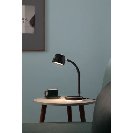 Immax NEO 08996L - Candeeiro de mesa LED com regulação e carregamento sem fios PERLA LED/1,5W + LED/6W/230V 3800-4300K