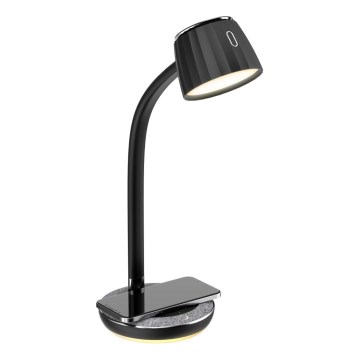 Immax NEO 08996L - Candeeiro de mesa LED com regulação e carregamento sem fios PERLA LED/1,5W + LED/6W/230V 3800-4300K
