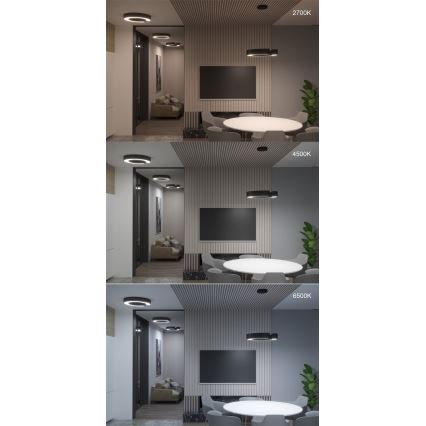 Immax NEO 7133 - LED SMART Iluminação de teto com regulação CÉČKO LED/52W/230V + controlo remoto 60 cm Tuya ZigBee