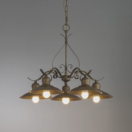 INCANTI 02-761 - Candelabro numa corrente LENA 5xE27/42W/230V
