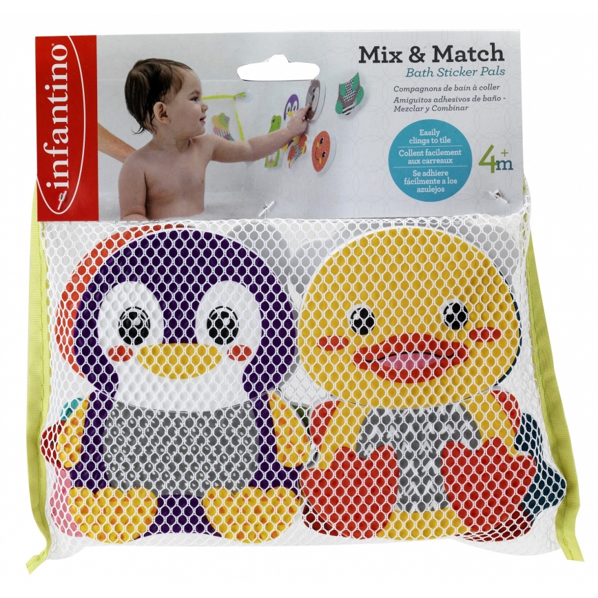 Infantino - Autocolantes para banho de espuma MIX&MATCH