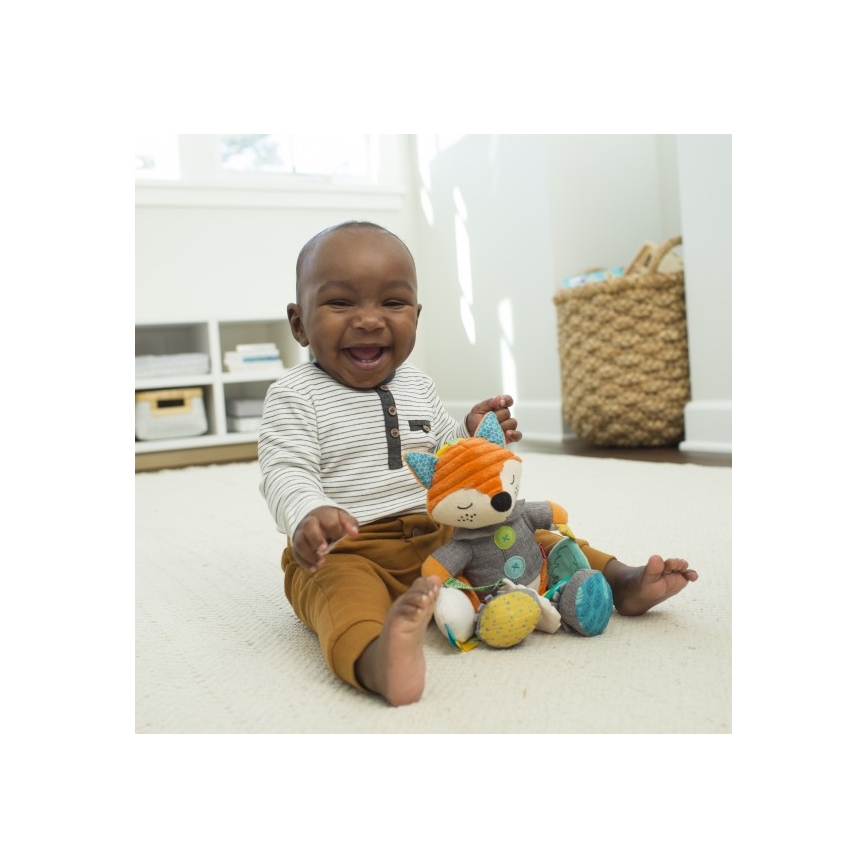 Infantino - Brinquedo de peluche com acessório para morder 30 cm raposa