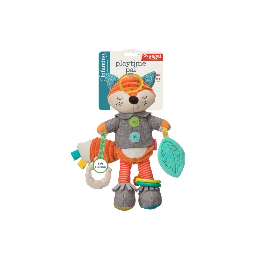 Infantino - Brinquedo de peluche com acessório para morder 30 cm raposa