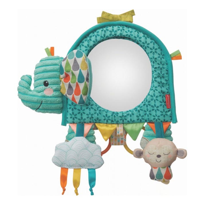 Infantino - Brinquedo suspenso com atividades e espelho elefante