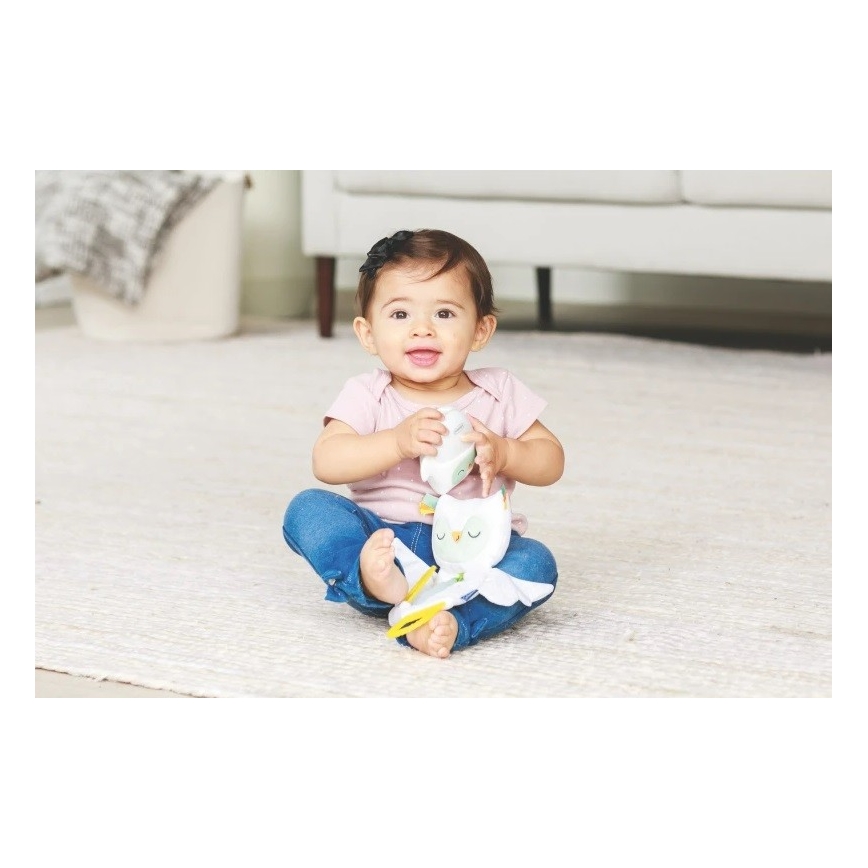 Infantino - Candeeiro noturno com um brinquedo brilhante de peluche Owl