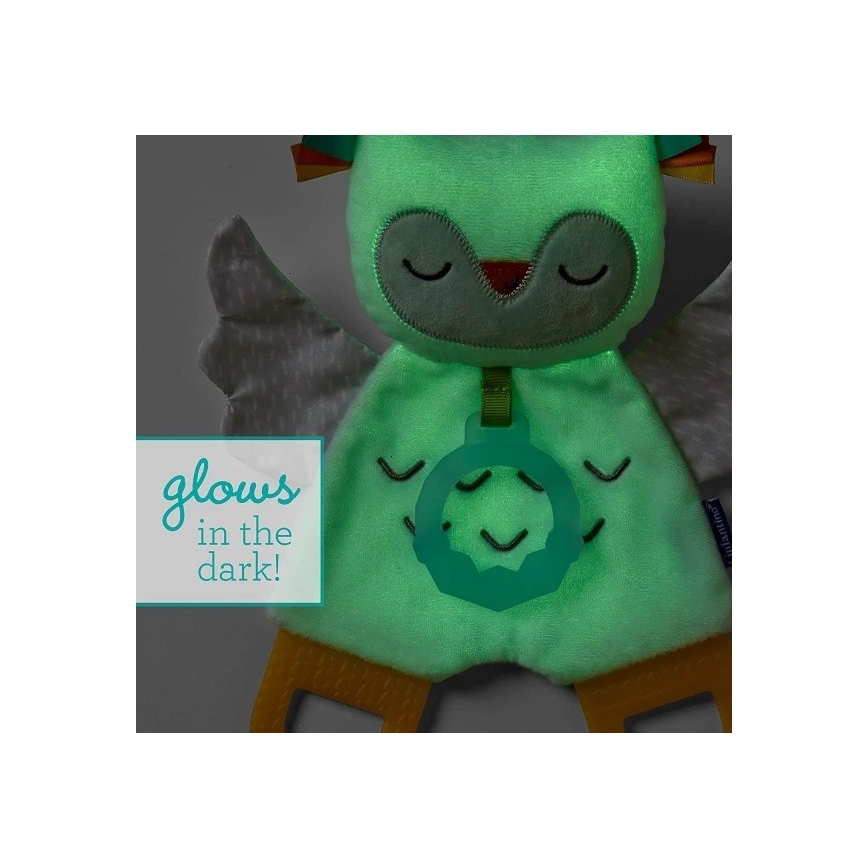 Infantino - Candeeiro noturno com um brinquedo brilhante de peluche Owl