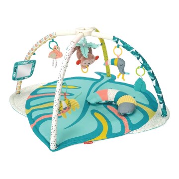 Infantino - Cobertor infantil para brincar com um trapézio 4em1 Zoo
