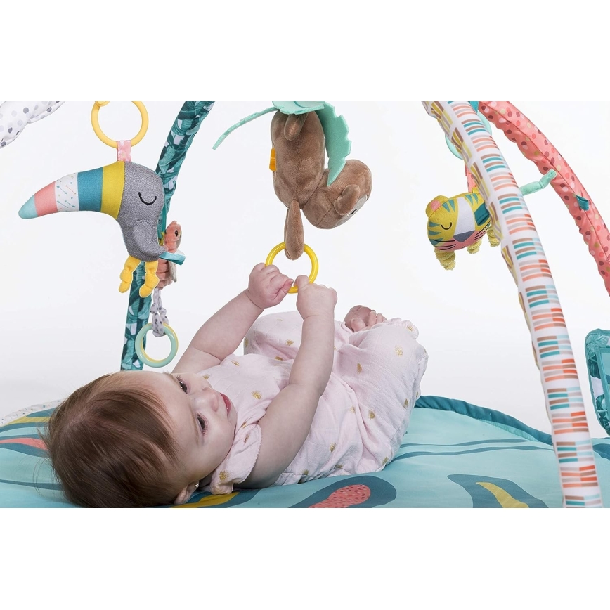 Infantino - Cobertor infantil para brincar com um trapézio 4em1 Zoo