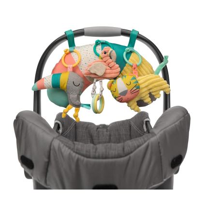 Infantino - Cobertor infantil para brincar com um trapézio 4em1 Zoo