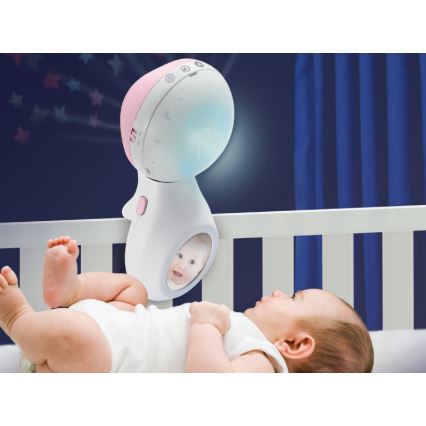 Infantino - Mobil de berço com melodia e projetor 3em1 3xAAA rosa