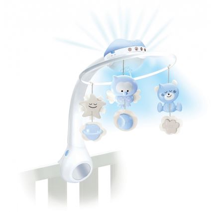 Infantino - Mobile de berço com melodia 3em1 3xAAA azul