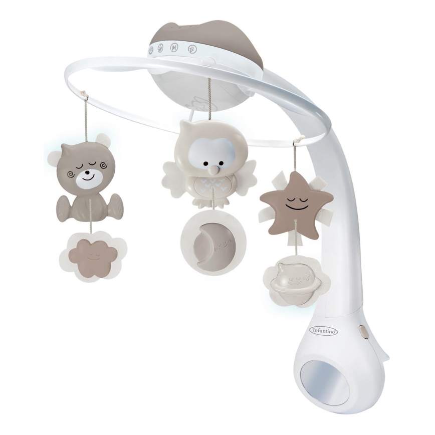 Infantino - Mobile de berço com melodia 3em1 3xAAA castanho