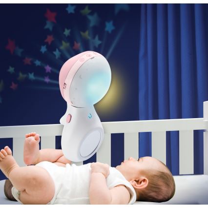 Infantino - Móbile musical 3 em 1 para berço com 3 melodias, 3xAAA, rosa