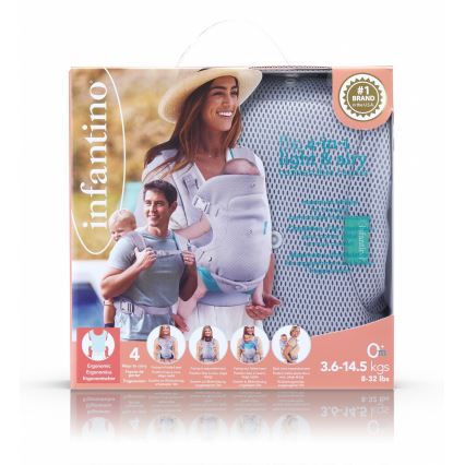 Infantino - Porta-bebés FLIP 4em1 cinzento claro