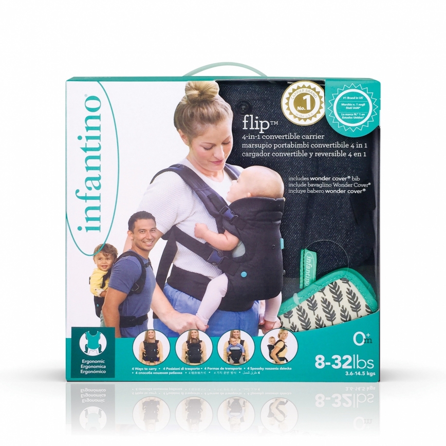 Infantino - Porta-bebés FLIP ADVANCED 4em1 preto