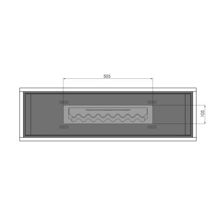 InFire - Lareira BIO 100x47 cm 3kW industrial