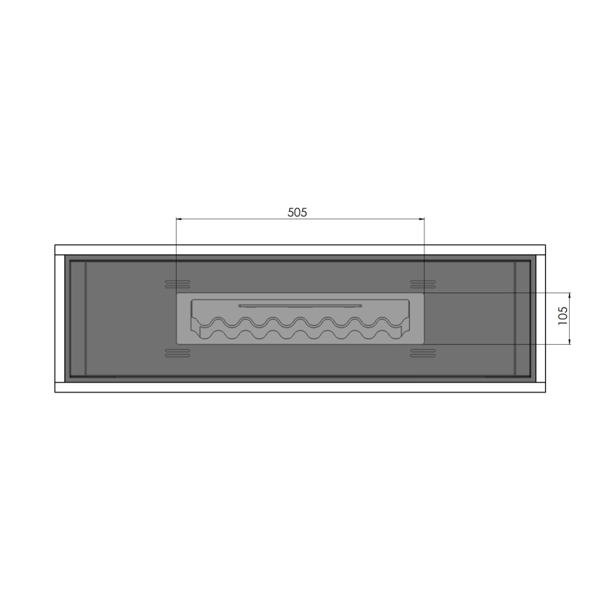 InFire - Lareira BIO 100x47 cm 3kW industrial