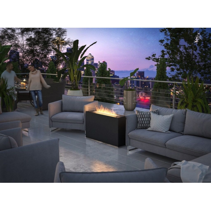 InFire - Lareira BIO 110x65 cm 3,5kW preto