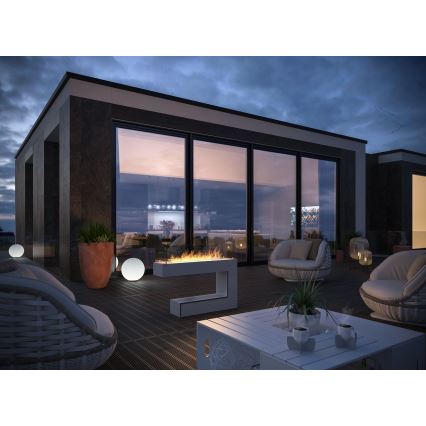 InFire - Lareira BIO 110x85,5 cm 3kW branco