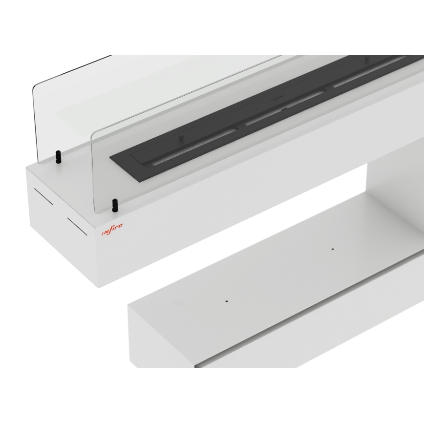 InFire - Lareira BIO 110x85,5 cm 3kW branco