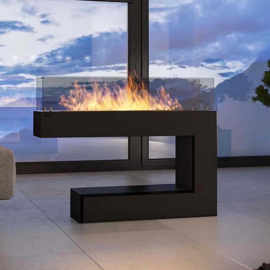 InFire - Lareira BIO 110x92 cm 3kW preto