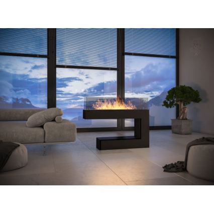 InFire - Lareira BIO 110x92 cm 3kW preto
