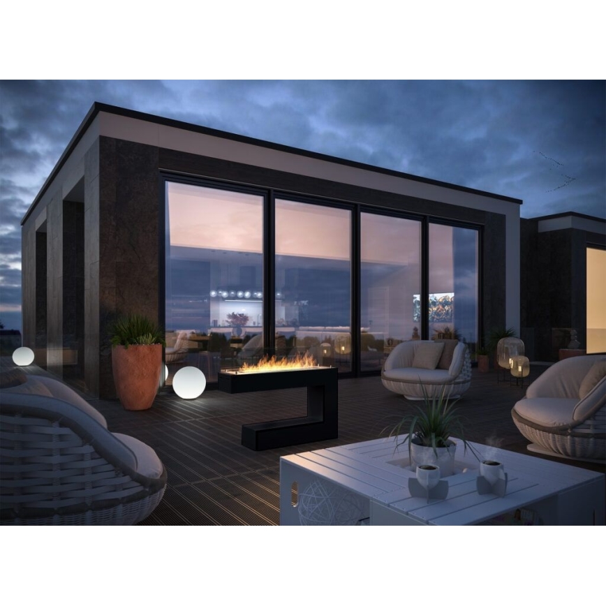 InFire - Lareira BIO 110x92 cm 3kW preto