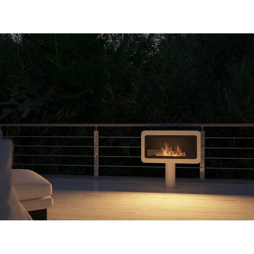 InFire - Lareira BIO 82,5x78 cm 3kW branco