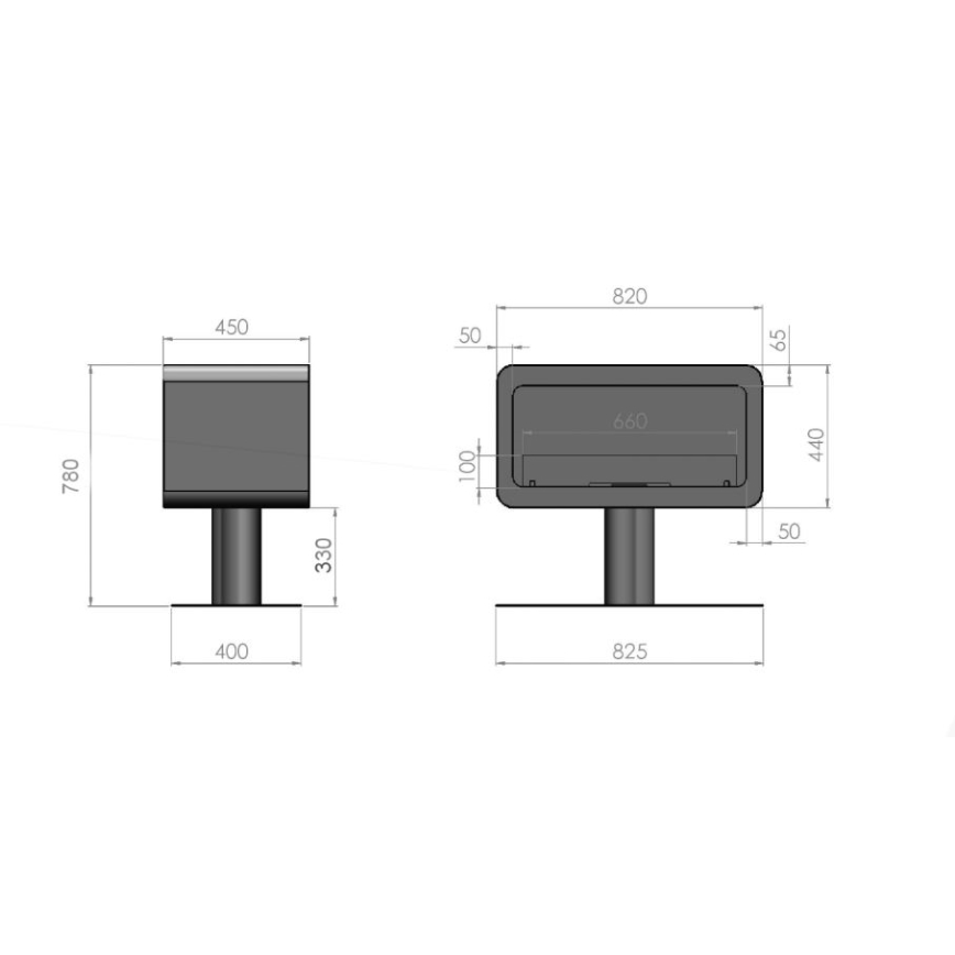 InFire - Lareira BIO 82,5x78 cm 3kW branco