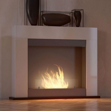 InFire - Lareira BIO 87,5x110 cm 3kW branco