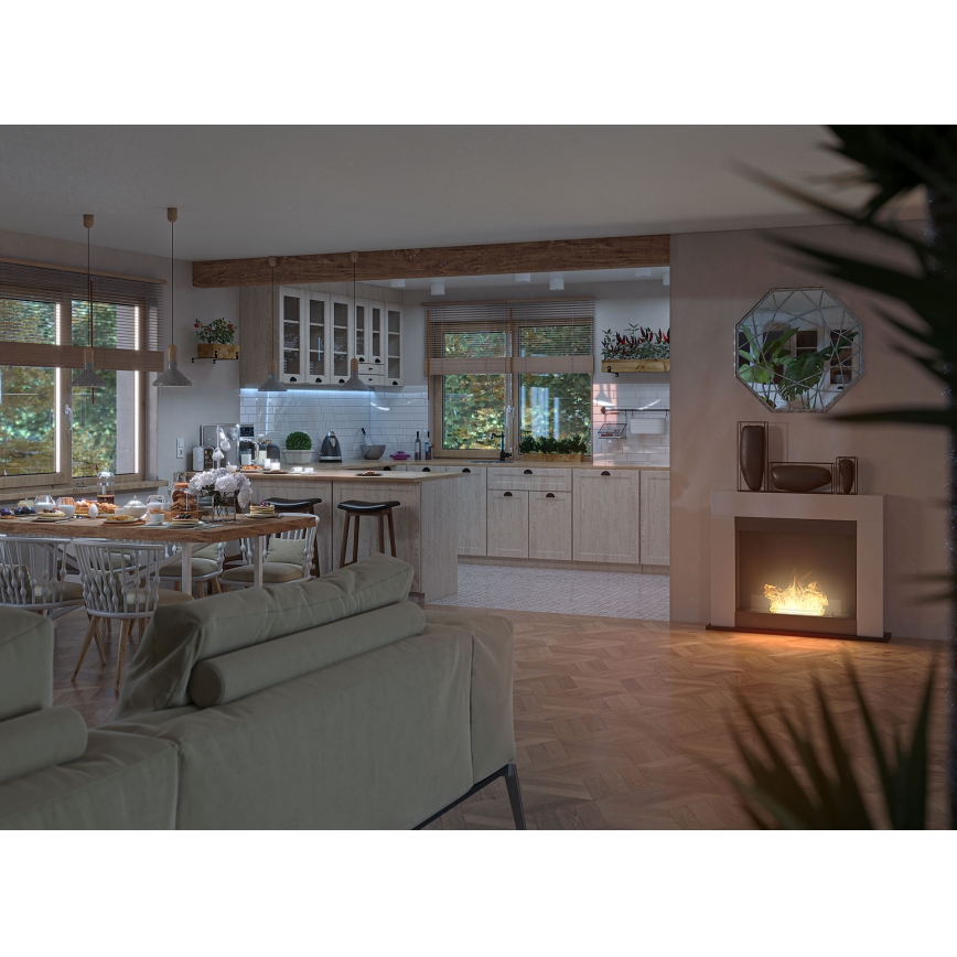 InFire - Lareira BIO 87,5x110 cm 3kW branco