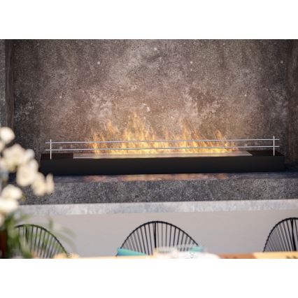 InFire - Lareira BIO 8x120 cm 3kW preto