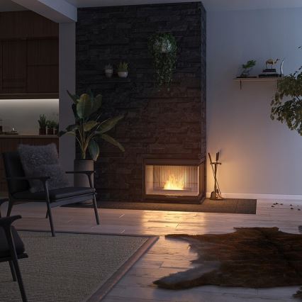 InFire - Lareira BIO 8x50 cm 3kW preto