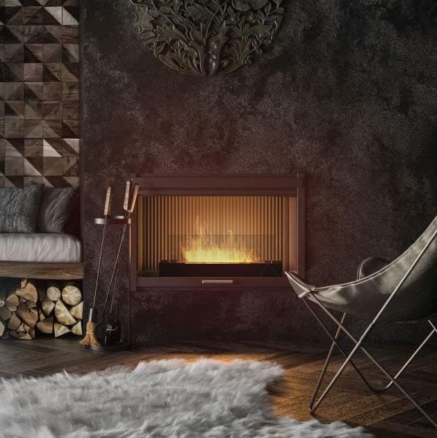 InFire - Lareira BIO 8x60 cm 3kW preto