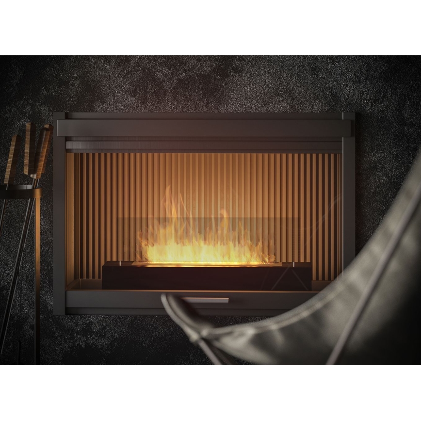 InFire - Lareira BIO 8x60 cm 3kW preto