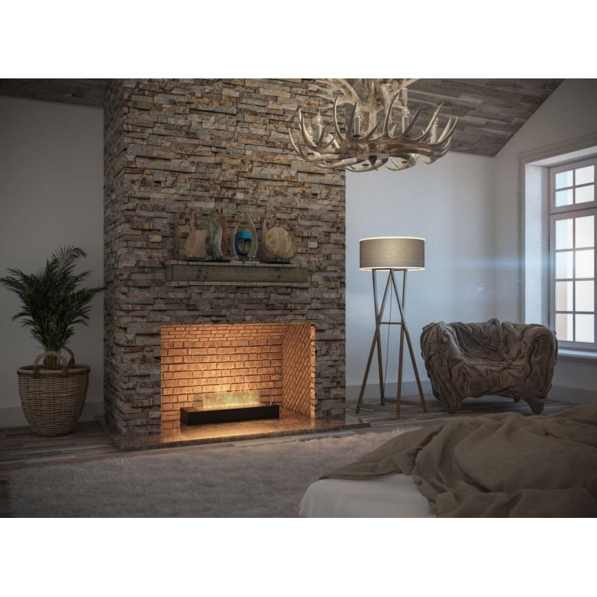 InFire - Lareira BIO 8x60 cm 3kW preto