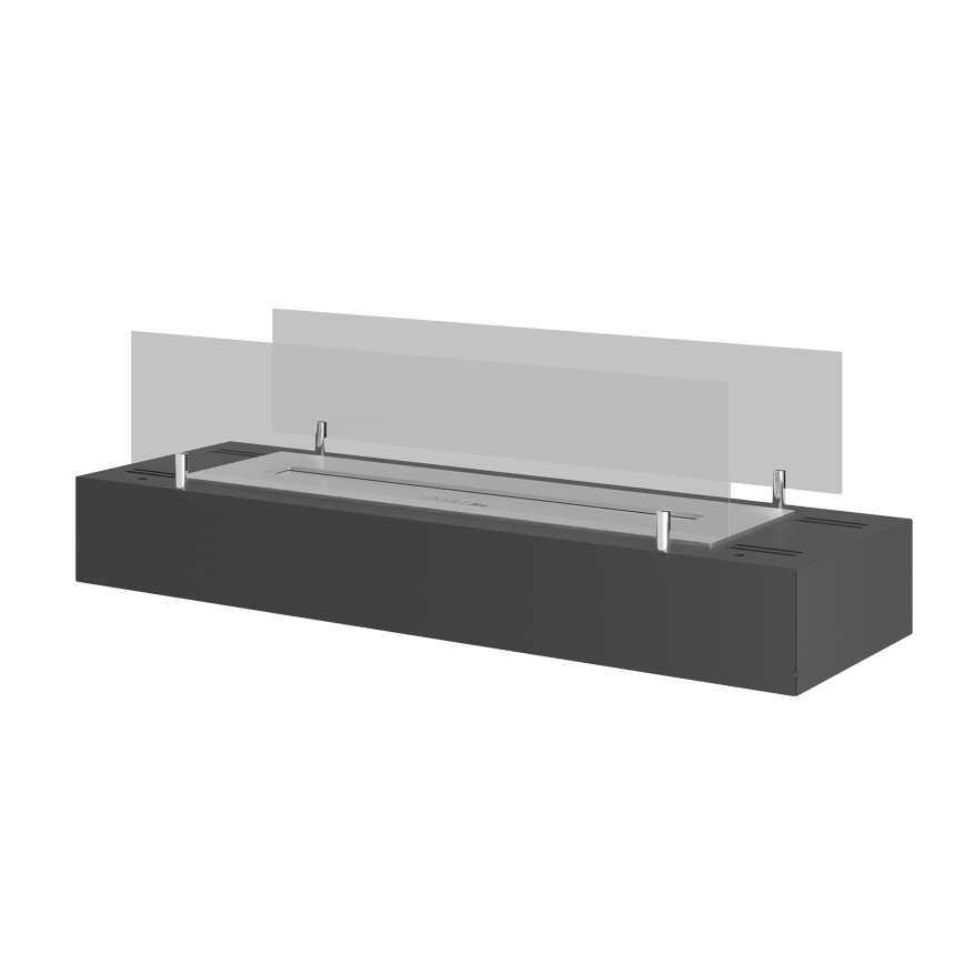 InFire - Lareira BIO 8x60 cm 3kW preto