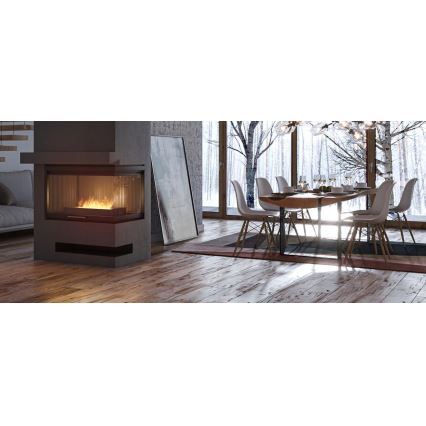 InFire - Lareira BIO 8x60 cm 3kW preto