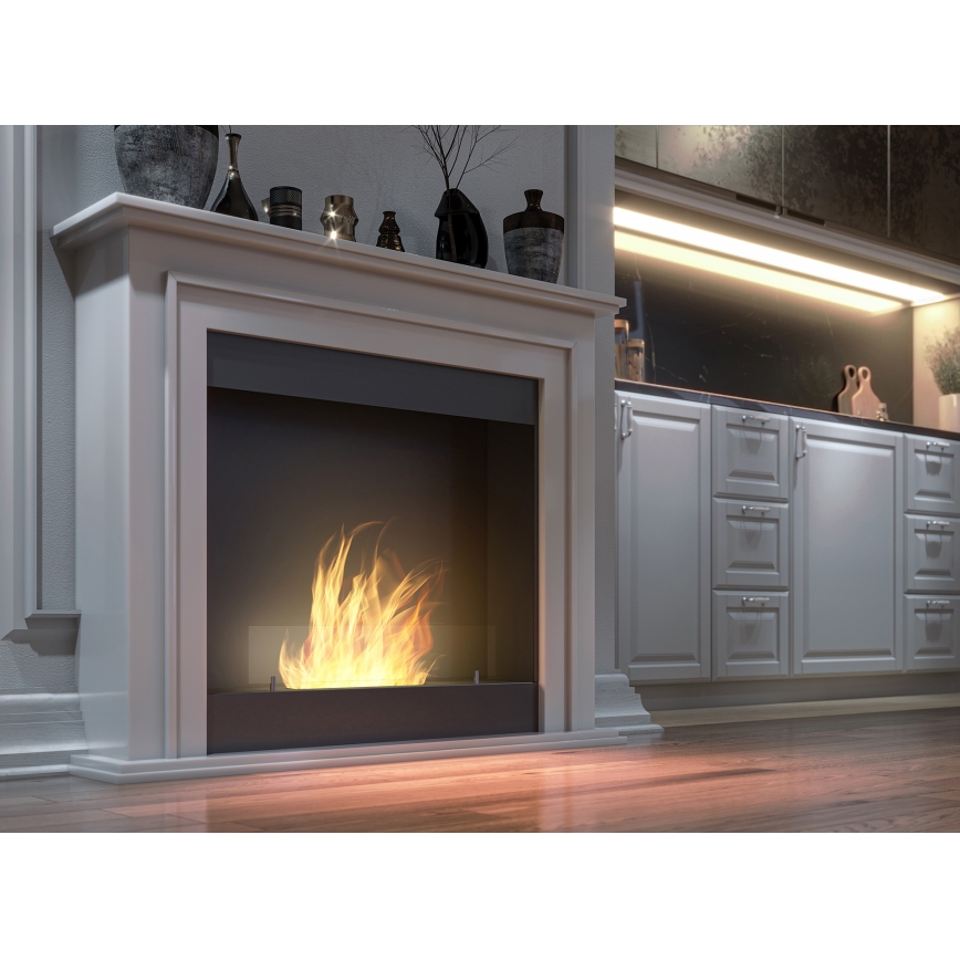 InFire - Lareira BIO 90x112,5 cm 3kW branco