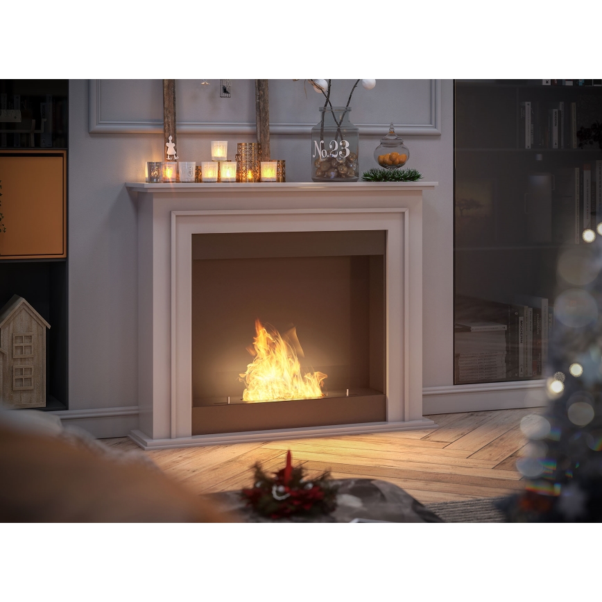 InFire - Lareira BIO 90x112,5 cm 3kW branco
